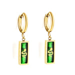 Green Snake Earrings - Vignette | Snakes Store