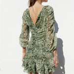 Green Snake Print Dress - Vignette | Snakes Store