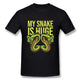 Green Snake Print T-shirt Black Snakes Store™