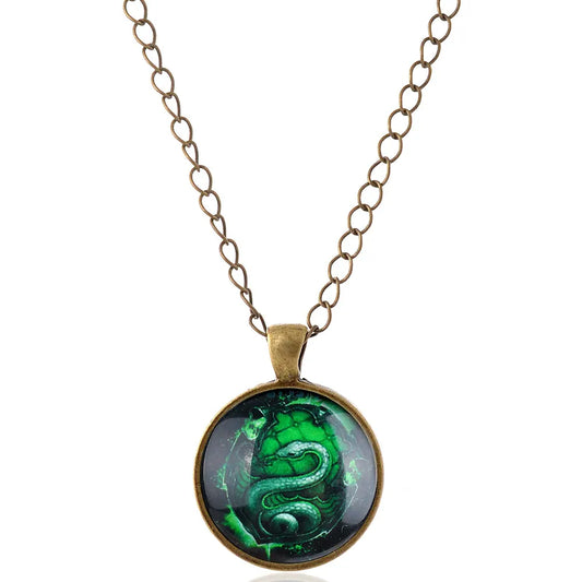 Green Snake pendant Chain