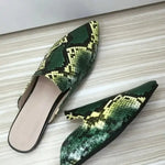 Green Snakeskin Mules - Vignette | Snakes Store