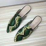 Green Snakeskin Mules - Vignette | Snakes Store