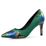 Green Snake Skin Pumps - Vignette | Snakes Store