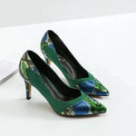 Green Snake Skin Pumps - Vignette | Snakes Store