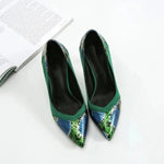 Green Snake Skin Pumps - Vignette | Snakes Store