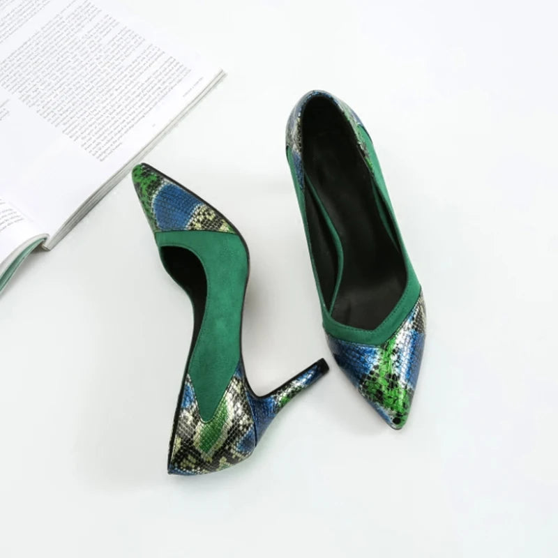 Green Snake Skin Pumps Snakes Store