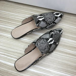 Grey Snakeskin Mules - Vignette | Snakes Store