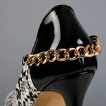 Black and White Snakeskin Pumps - Vignette | Snakes Store