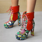 Colorful Snakeskin Booties - Vignette | Snakes Store