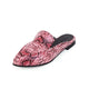 Snake Print Mules Red Snakes Store