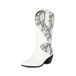 White Snakeskin Cowgirl Boots - Vignette | Snakes Store