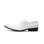 White Snakeskin Dress Shoes - Vignette | Snakes Store