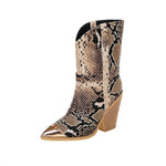 Faux Snakeskin Booties - Vignette | Snakes Store