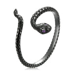 Black Snake with Silver Ring - Vignette | Snakes Store