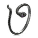 Black Snake with Silver Ring Black 925 Sterling Silver One fits for most Snakes Store