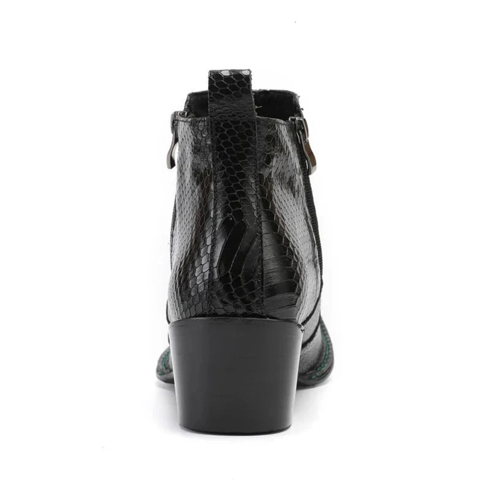 Black Snakeskin Boots Snakes Store