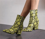 Yellow Snakeskin Booties - Vignette | Snakes Store