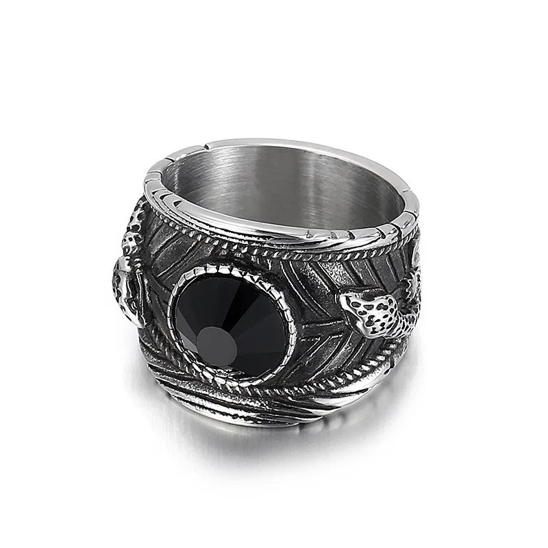 Black Crystal Snake Ring Snakes Store