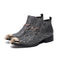 Grey Snakeskin Boots Grey Split Leather Snakes Store™