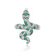 Cute Snake Ring Green Cubic Zirconia Snakes Store