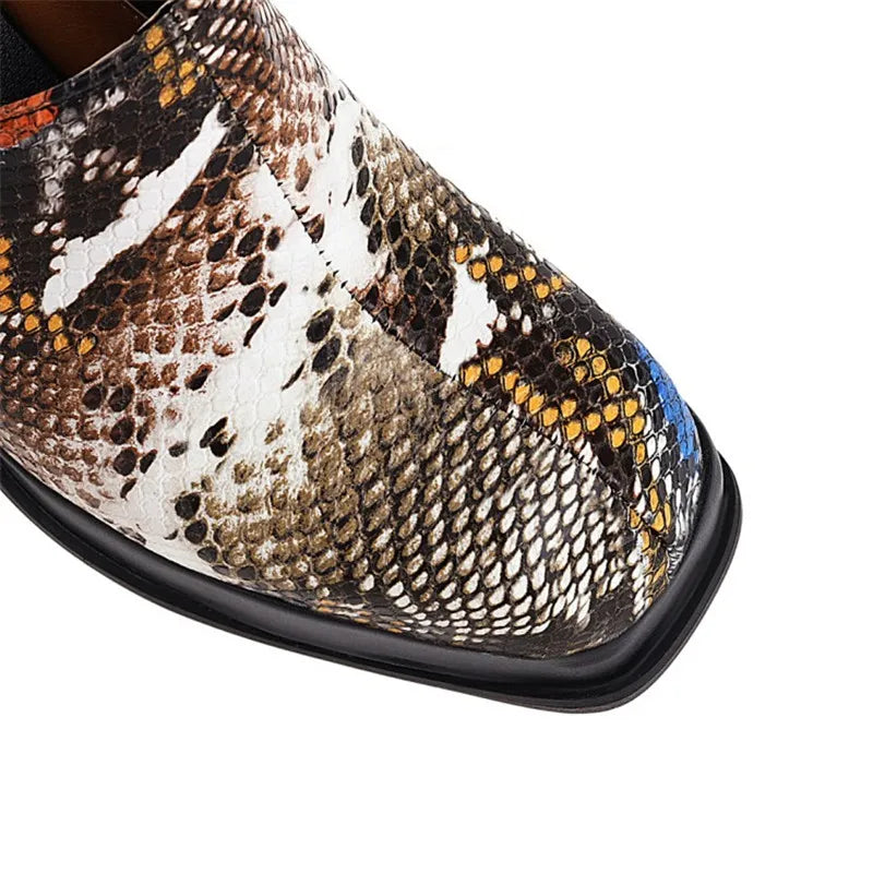 Brown Snakeskin Mules Snakes Store