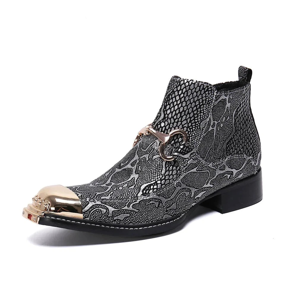 Grey Snakeskin Boots Snakes Store™