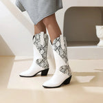 White Snakeskin Cowgirl Boots - Vignette | Snakes Store