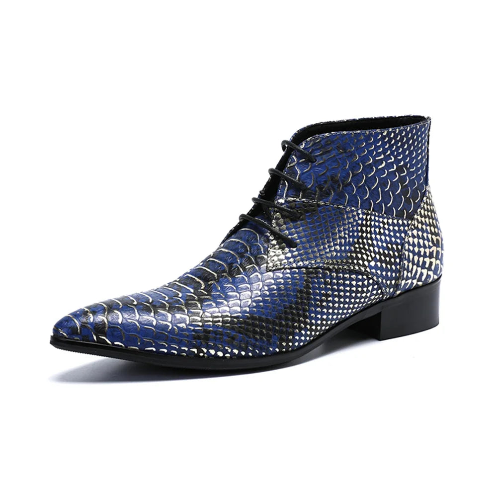 Blue Snakeskin Boots Snakes Store