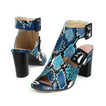 Blue Snakeskin Sandals - Vignette | Snakes Store