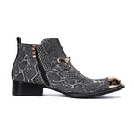 Grey Snakeskin Boots - Vignette | Snakes Store