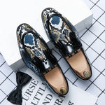 Snake Print Tassel Loafers - Vignette | Snakes Store