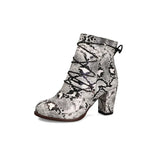 Womens Snakeskin Booties - Vignette | Snakes Store