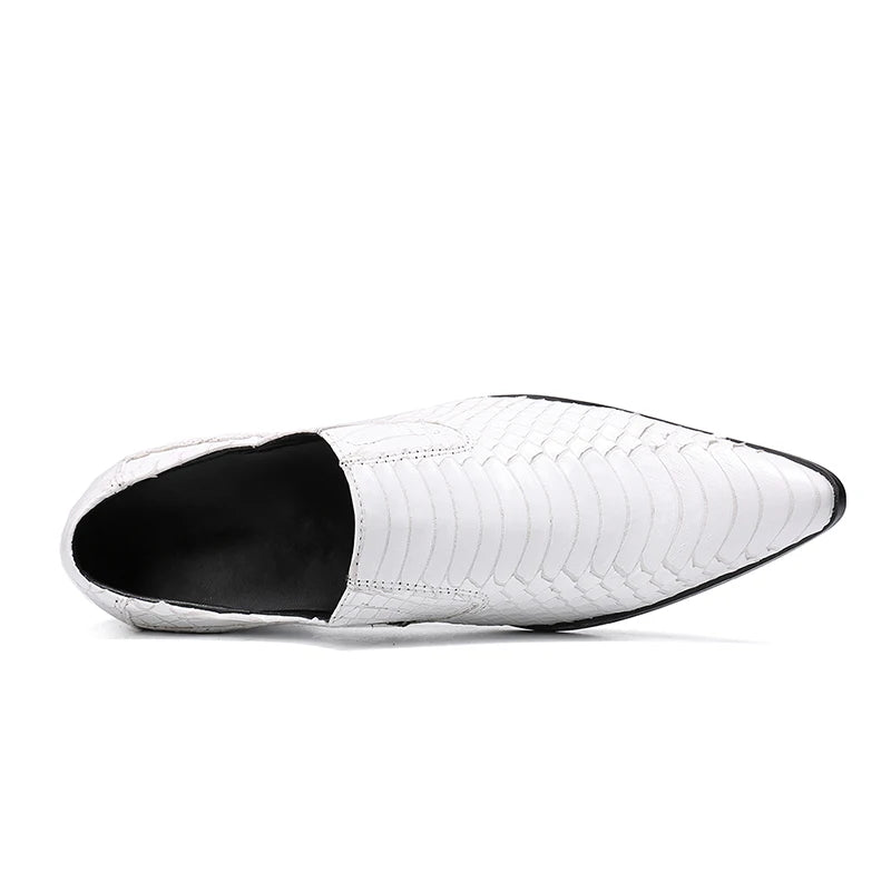 White Snakeskin Dress Shoes Snakes Store