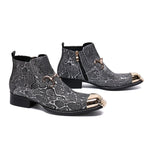 Grey Snakeskin Boots - Vignette | Snakes Store