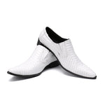 White Snakeskin Dress Shoes - Vignette | Snakes Store