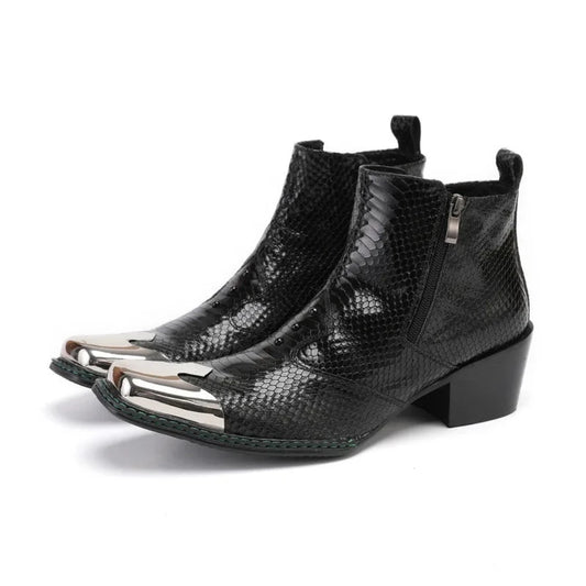 Black Snakeskin Boots Snakes Store