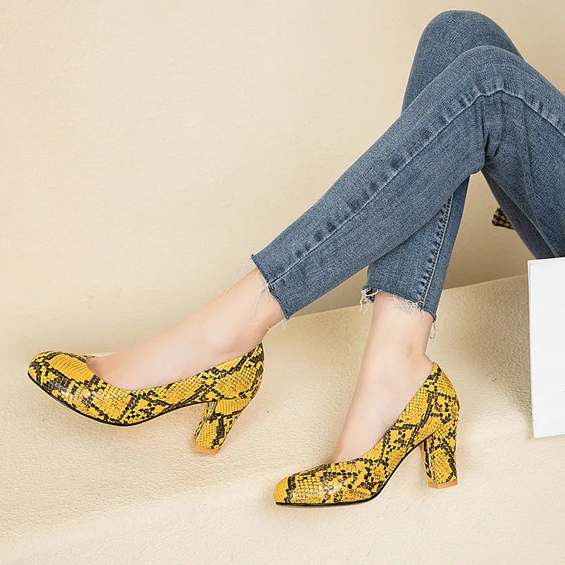 Snakeskin Pumps Block Snakes Store