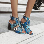 Blue Snakeskin Sandals - Vignette | Snakes Store