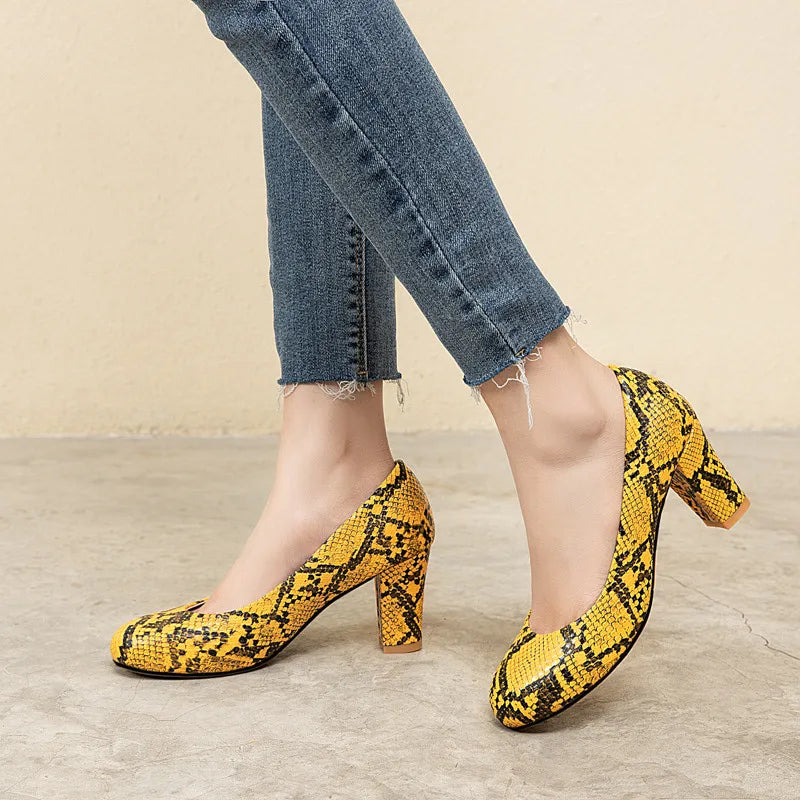 Snakeskin Pumps Block Snakes Store