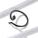 Black Snake with Silver Ring - Vignette | Snakes Store