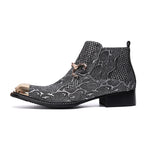 Grey Snakeskin Boots - Vignette | Snakes Store