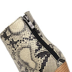 Beige Snakeskin Booties - Vignette | Snakes Store