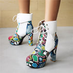 Colorful Snakeskin Booties - Vignette | Snakes Store