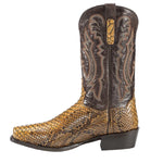 Snakeskin Cowboy Boots Square Toe - Vignette | Snakes Store