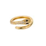 Crystal Snake Ring Gold - Vignette | Snakes Store