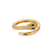 Crystal Snake Ring Gold Snakes Store