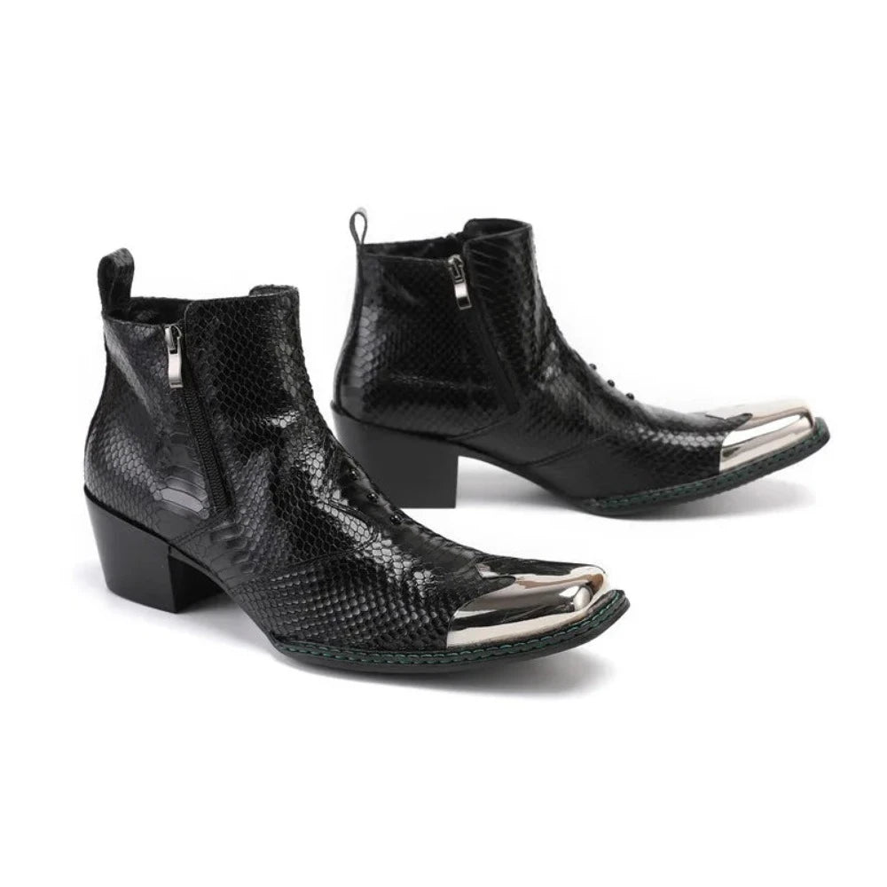 Black Snakeskin Boots Snakes Store