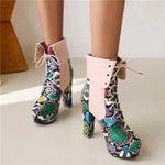 Colorful Snakeskin Booties - Vignette | Snakes Store