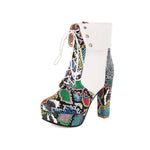 Colorful Snakeskin Booties - Vignette | Snakes Store