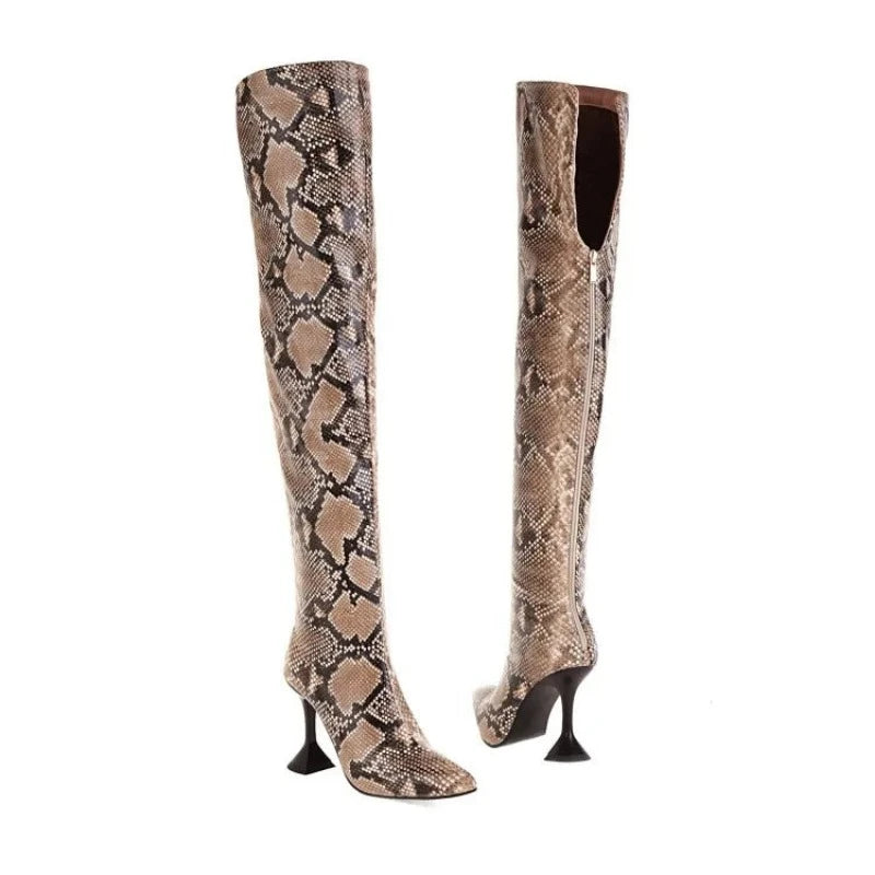 Python Thigh High Boots Snakes Store